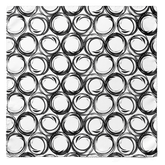 BLACK SPIRAL CRAVAT & POCKET SQUARE SET